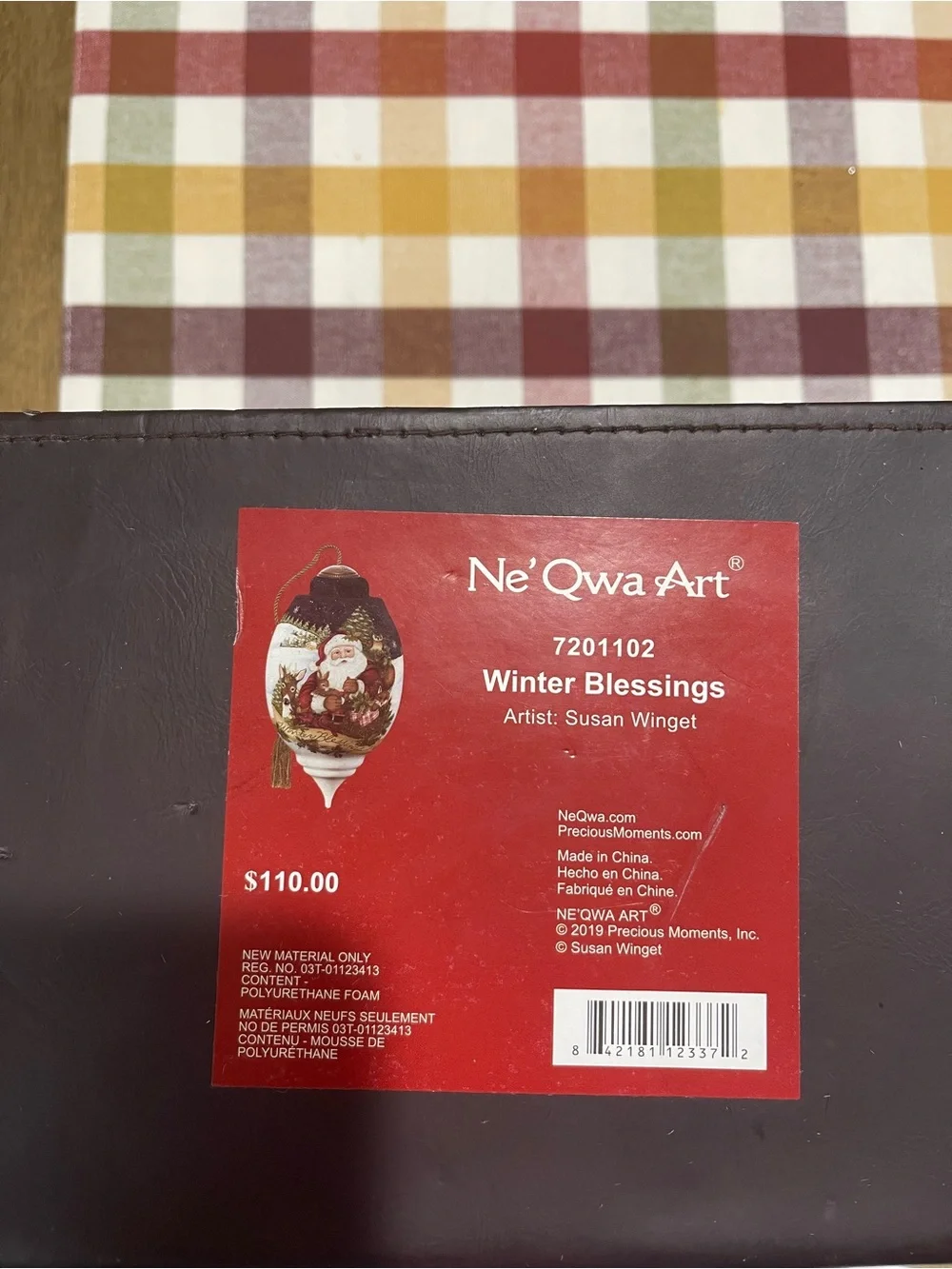🎄 Ne’Qwa Art Winter Blessings Santa in Snow with Woodland Animals #229/1,000 🎅